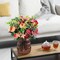 4-Pack Artificial Peony Flower Bundles with Eucalyptus & Lilac – UV-Resistant Faux Silk Plants for Outdoor Planters, Cemetery, Home Decor, and Realistic Floral Centerpieces